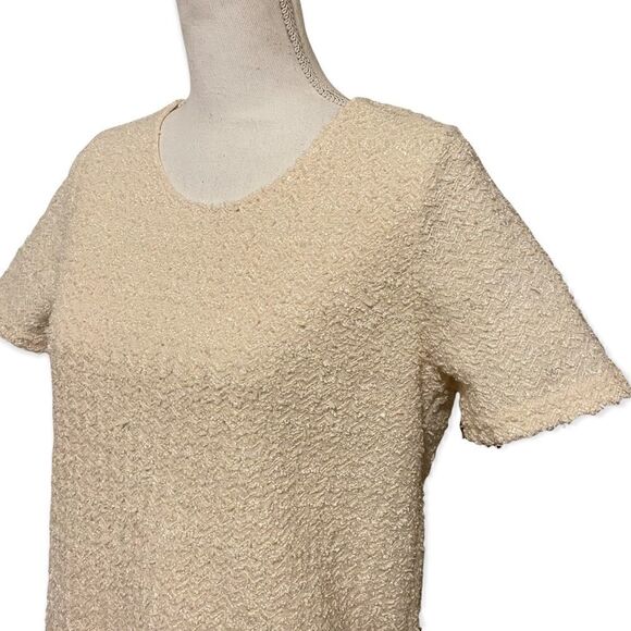 Lady Story Knit Blouse with Silky Trim - Picture 2 of 6